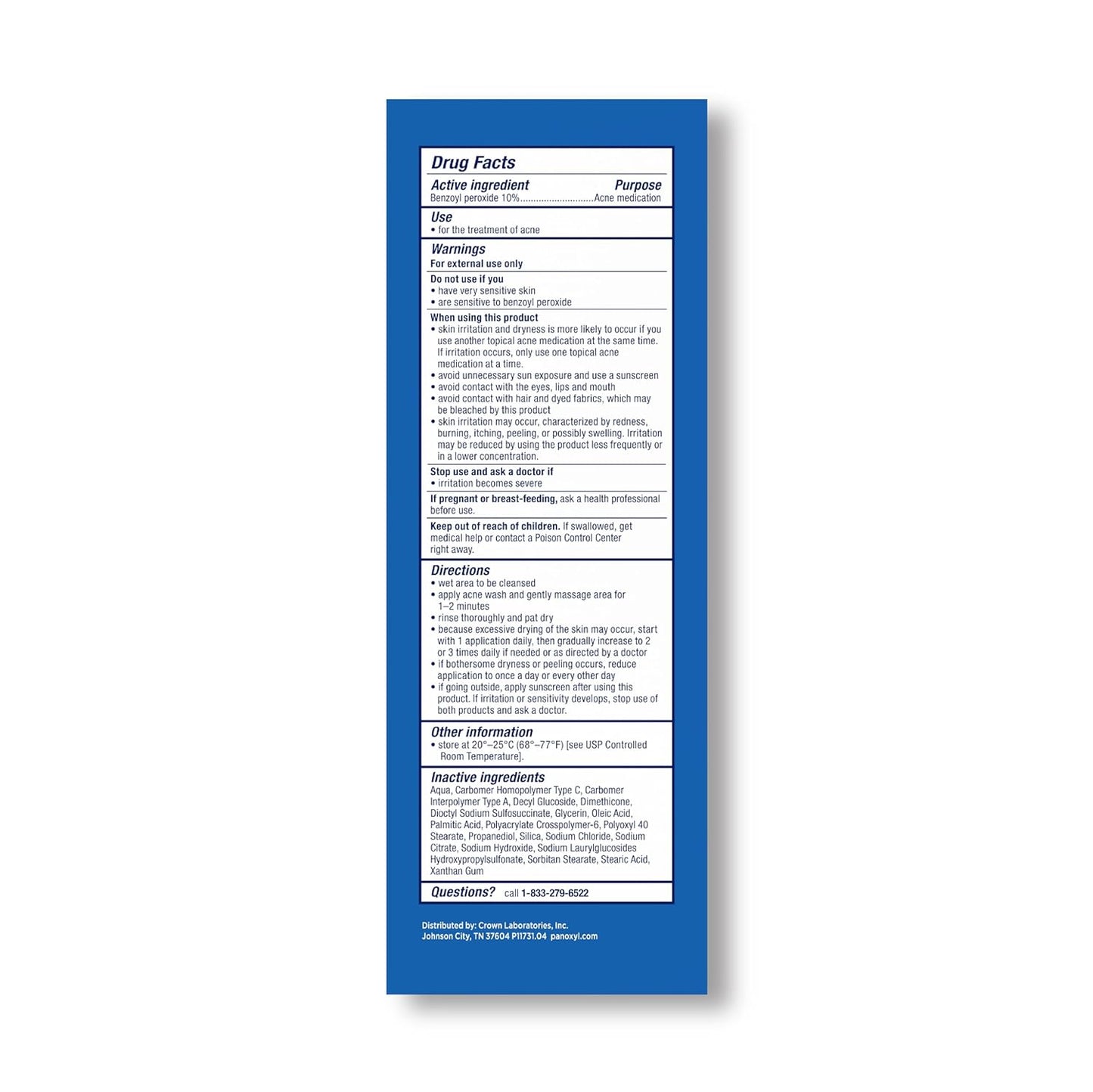 PanOxyl 10% Acne Foaming Wash