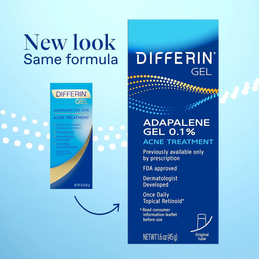 Differin Adapalene Gel 0.1 Once-Daily Topical Retinoid Acne Treatment 45g