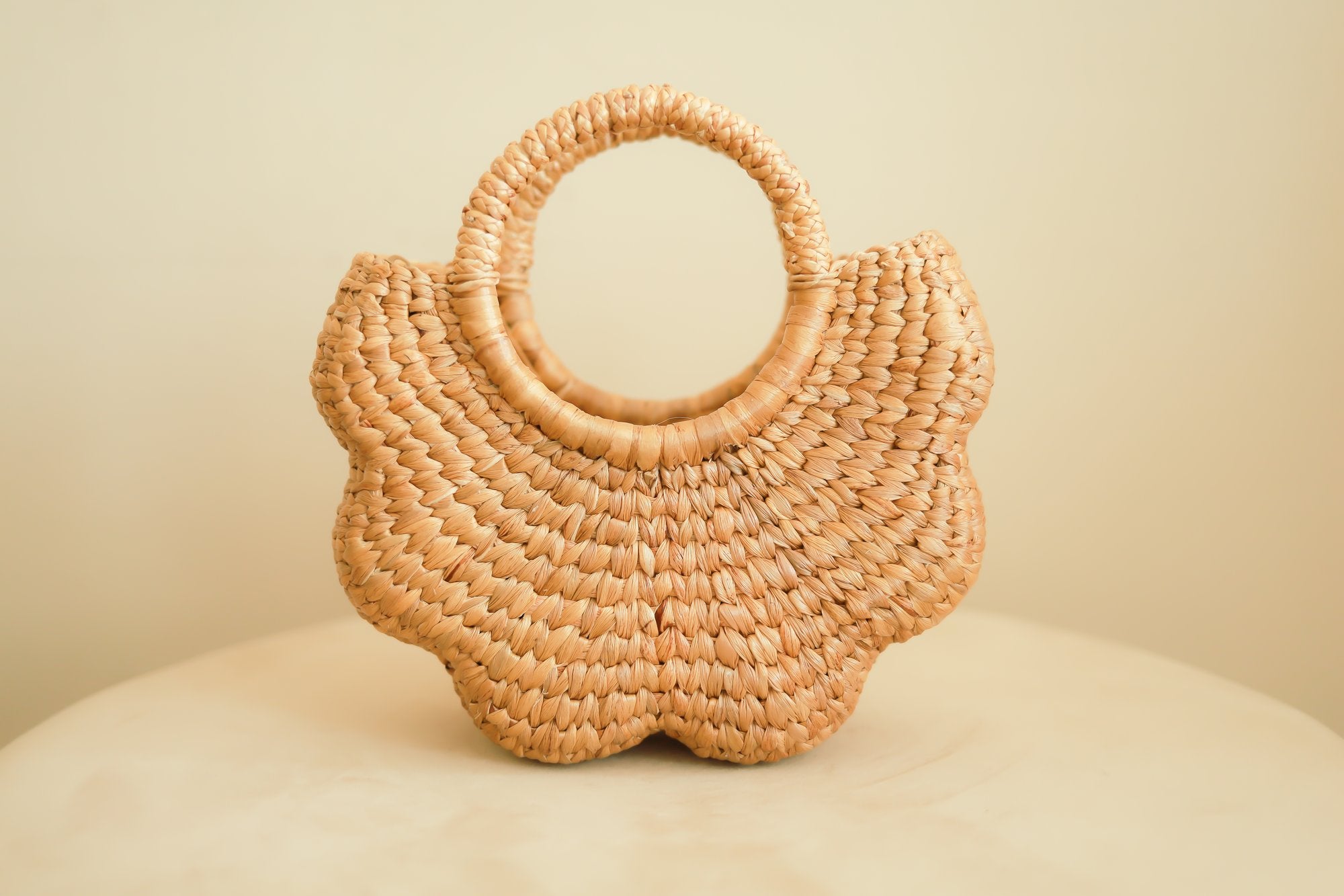 Sustainable fashion straw handmade bags
